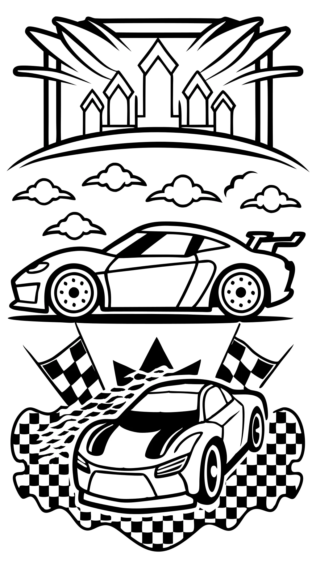 coloriages de voiture de course cool